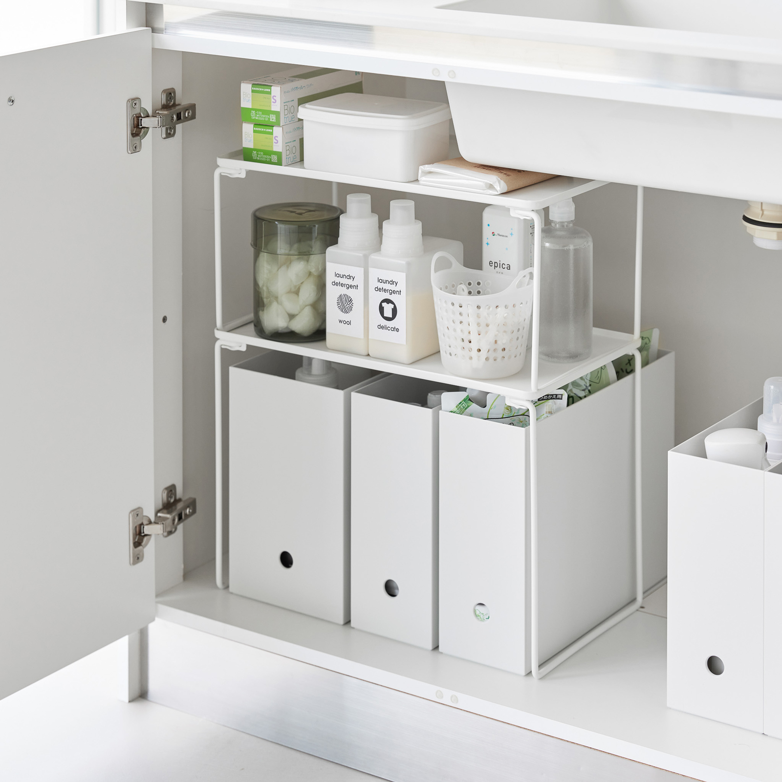 Stapelbares Klappregal M TOWER weiss