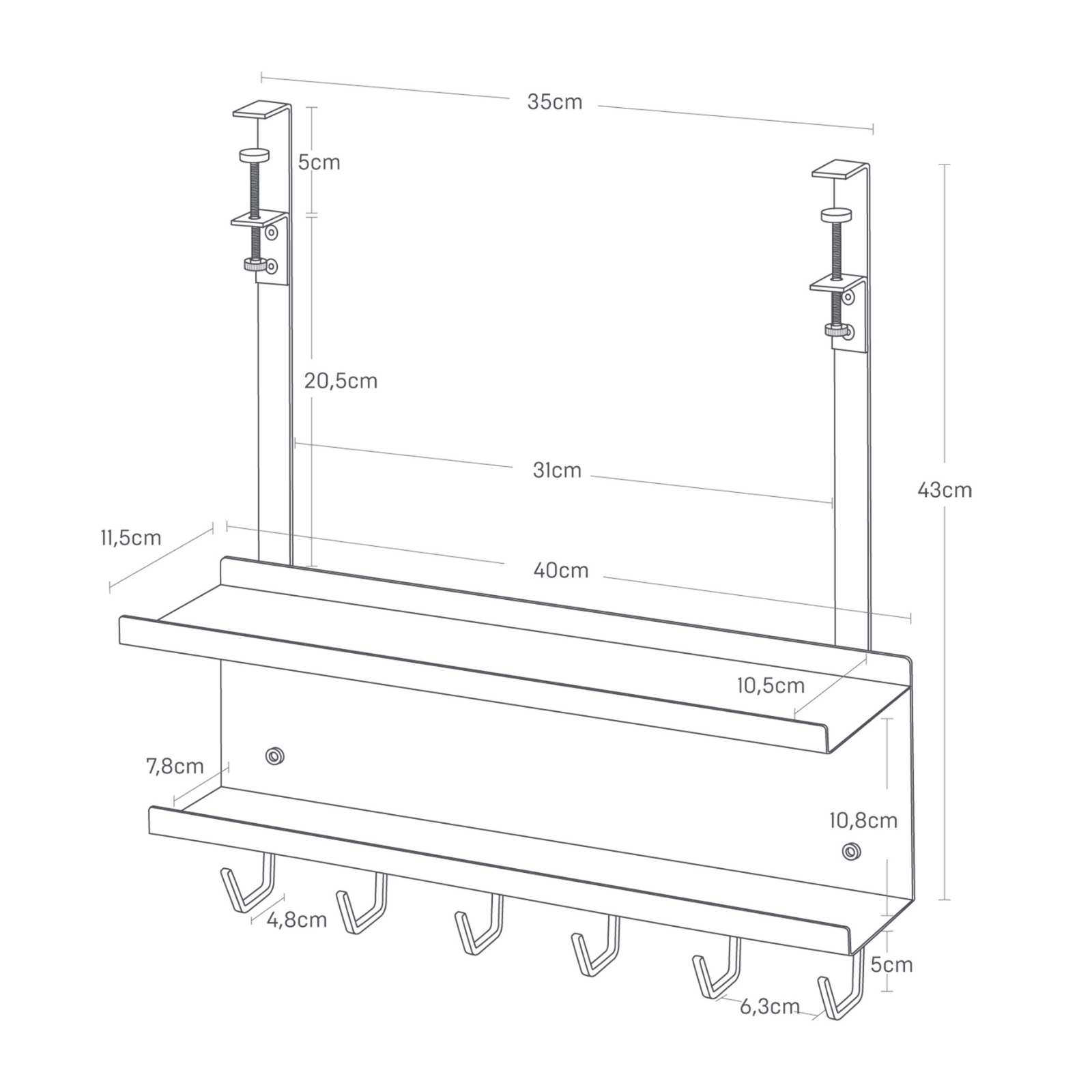 Organiseur de câbles et routeur sous bureau SMART blanc