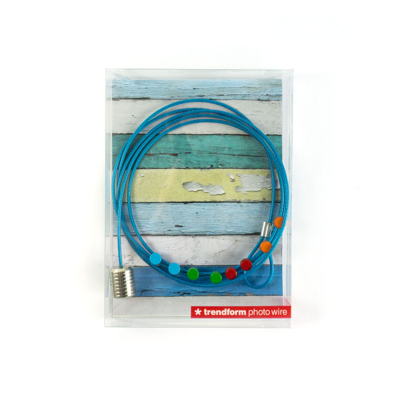 Photo wire STEELY BLUE 8 magnets / 150 cm 