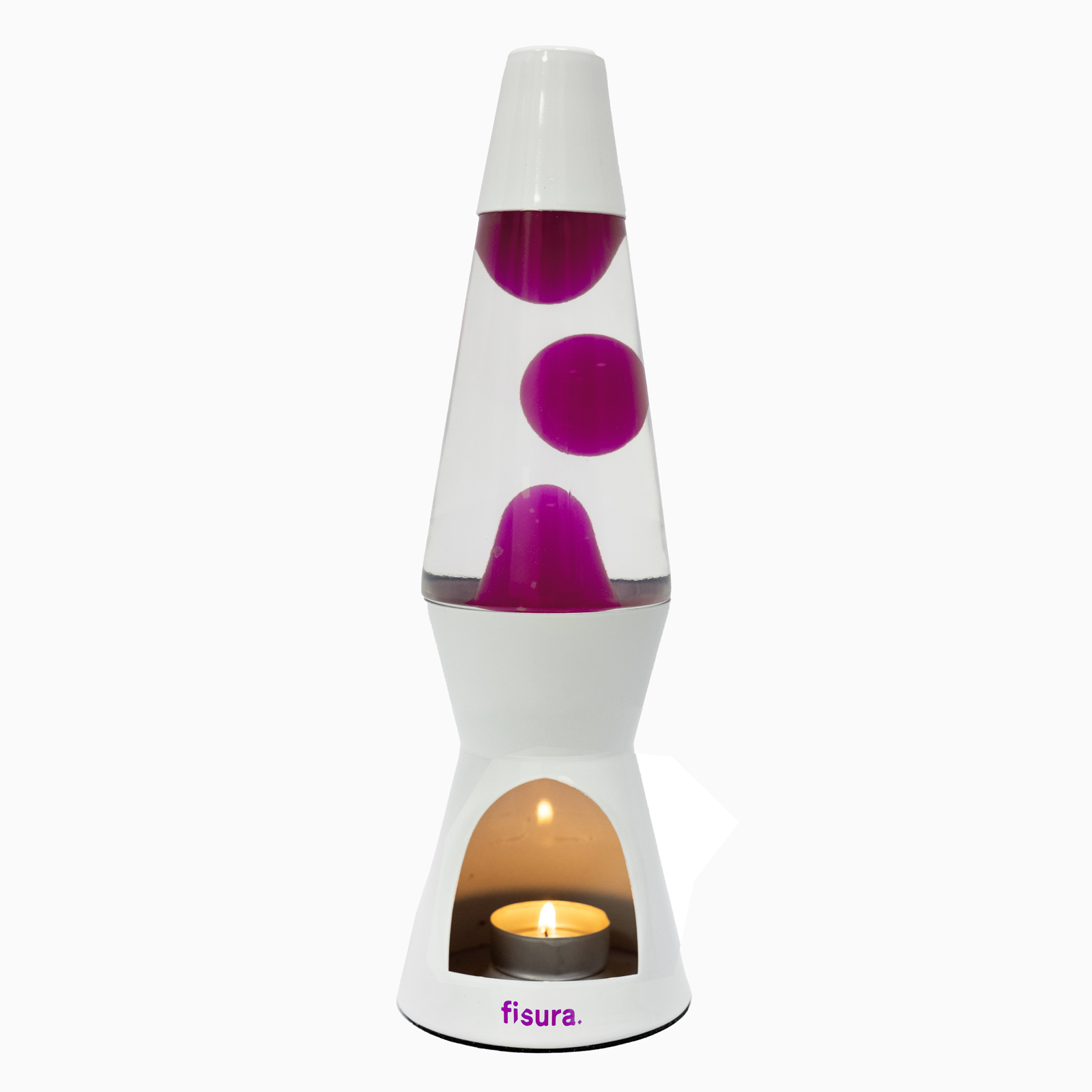 Lava Lamp T-LIGHT - white & pink 