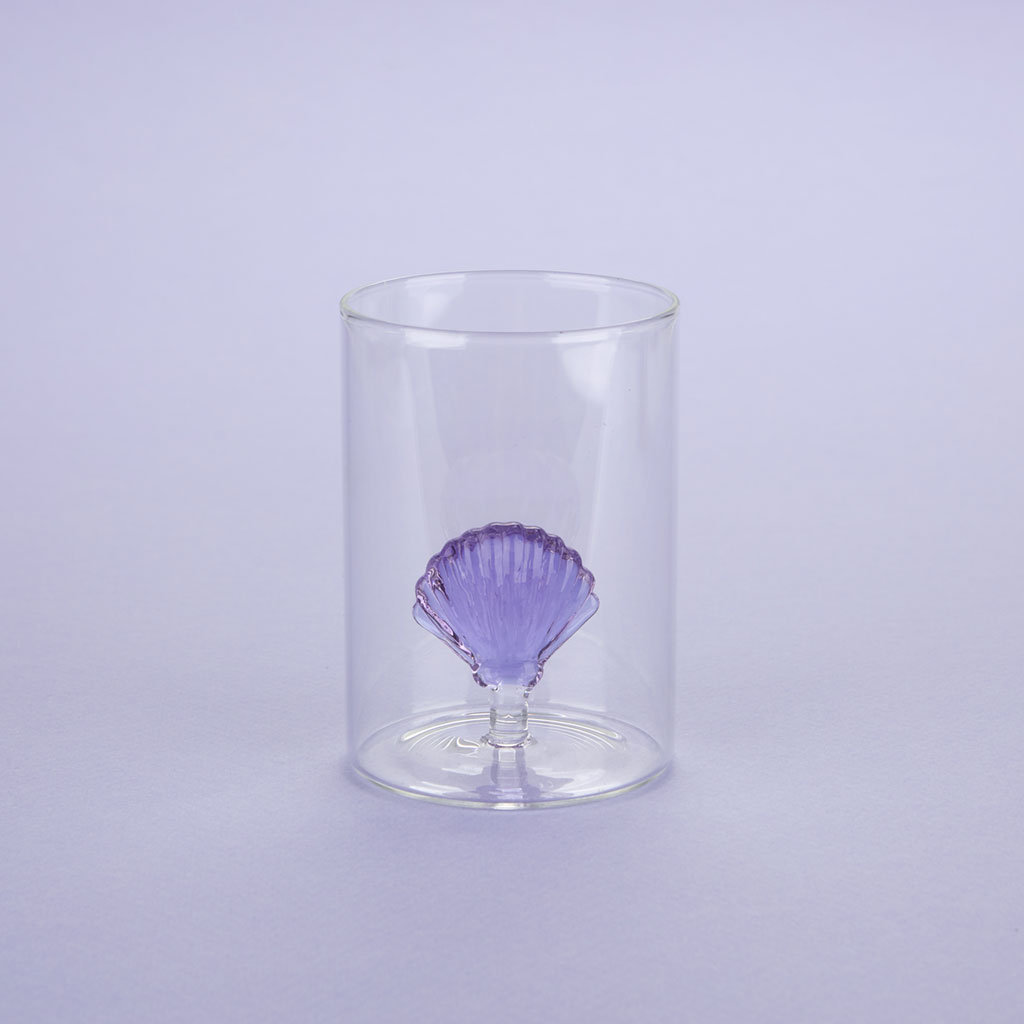 Trinkglas ATLANTIS SHELL lila Borosilicate