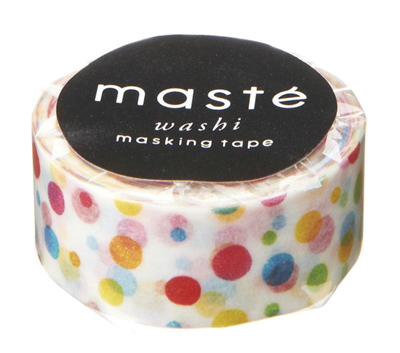 Masking tape MASTÉ MULTI colorful dot 15 mm