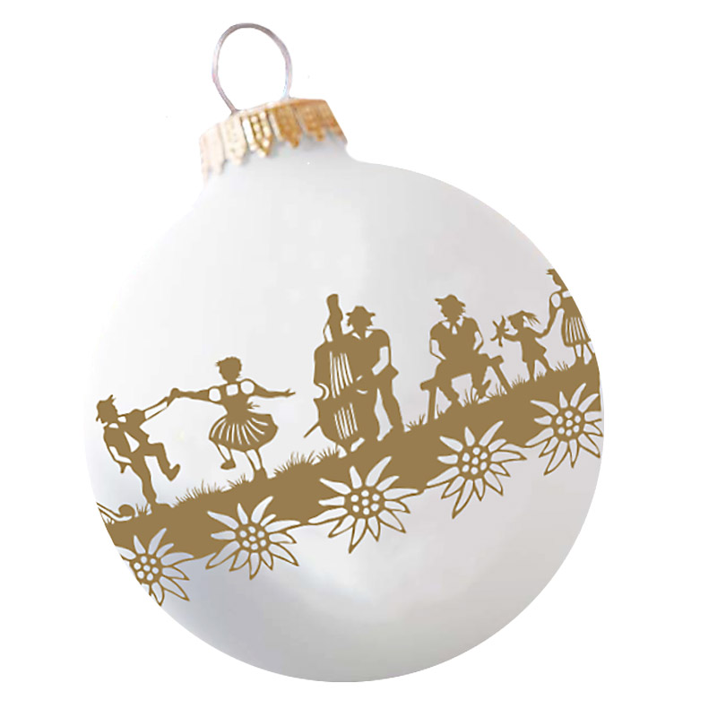 Bauble SWISS TRADITION white 