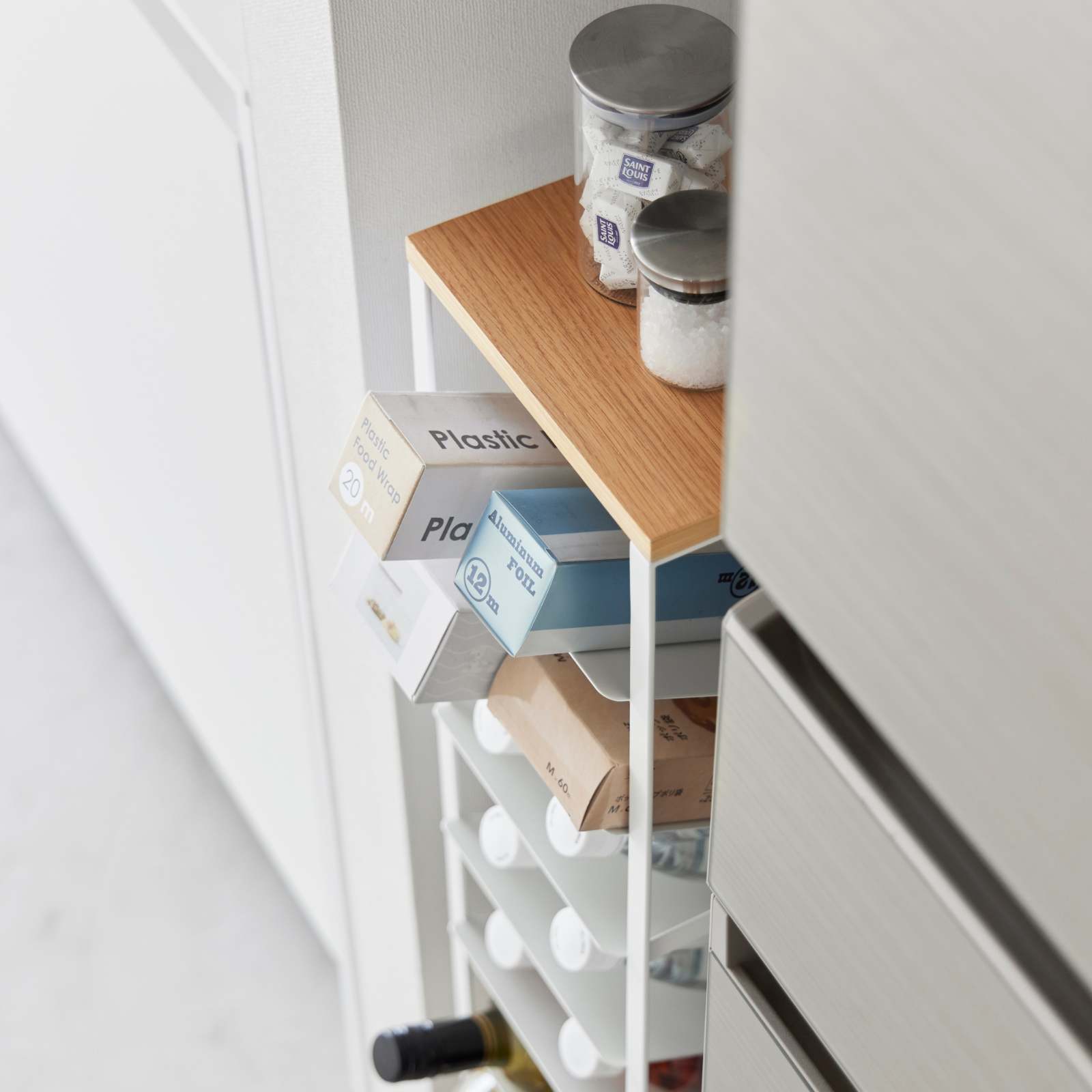 Étagère à bouteilles à 8 niveaux TOWER blanc