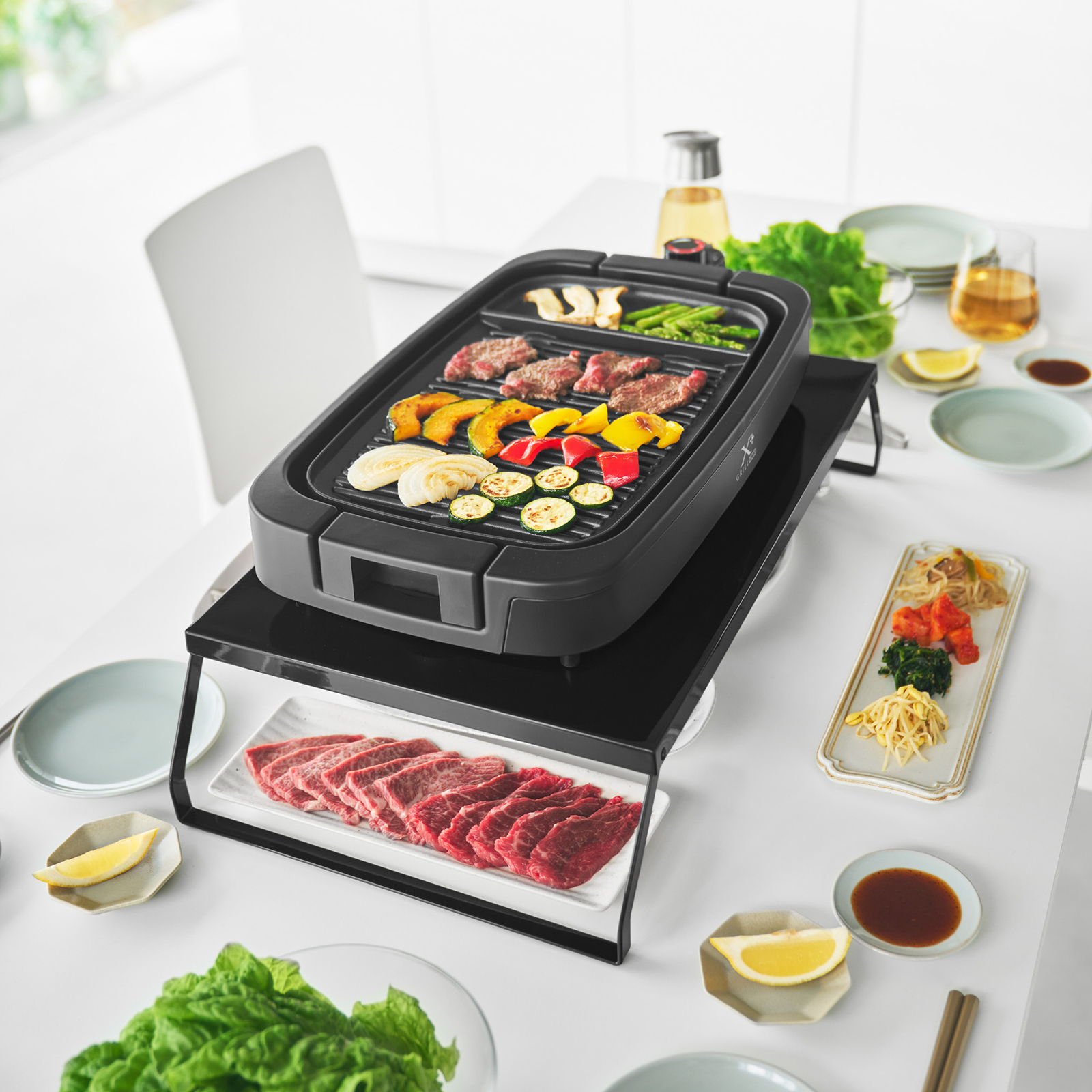 Klappbarer Tisch-Grillständer TOWER schwarz