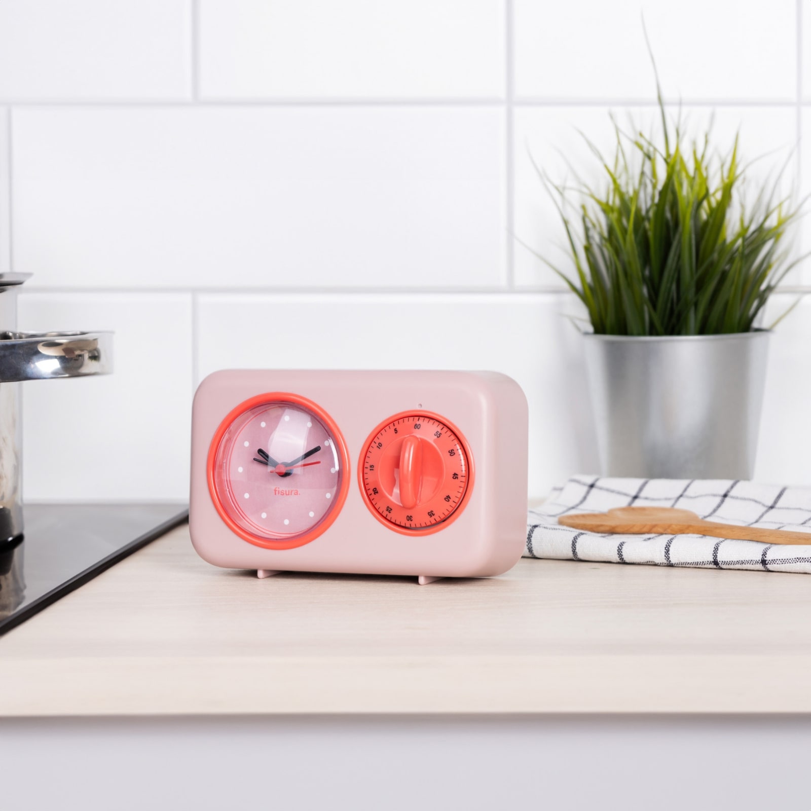 RETRO KITCHEN TIMER pink 