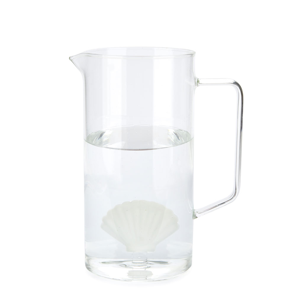 Glaskrug ATLANTIS SHELL 1.3 l weiss Borosilicate