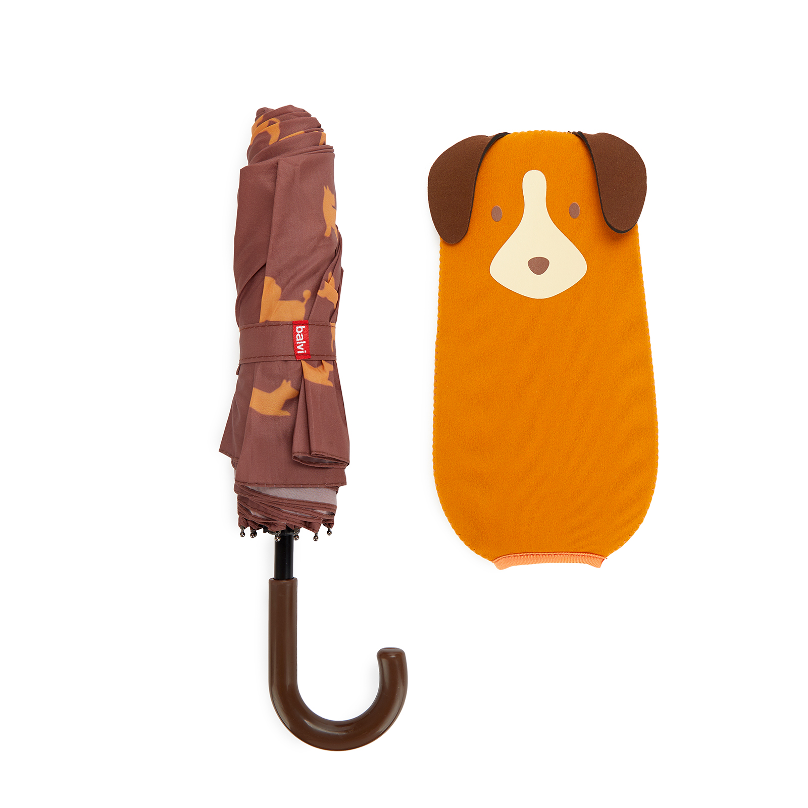 Schirm PUPPY  braun mit Cover