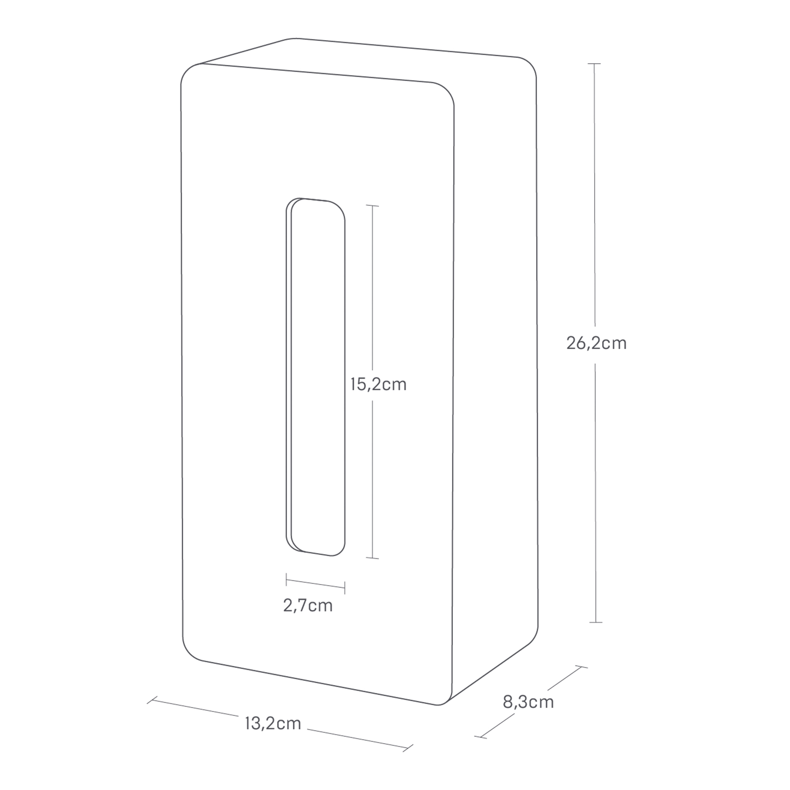 TOWER Klebehaken-Taschentuchbox schwarz