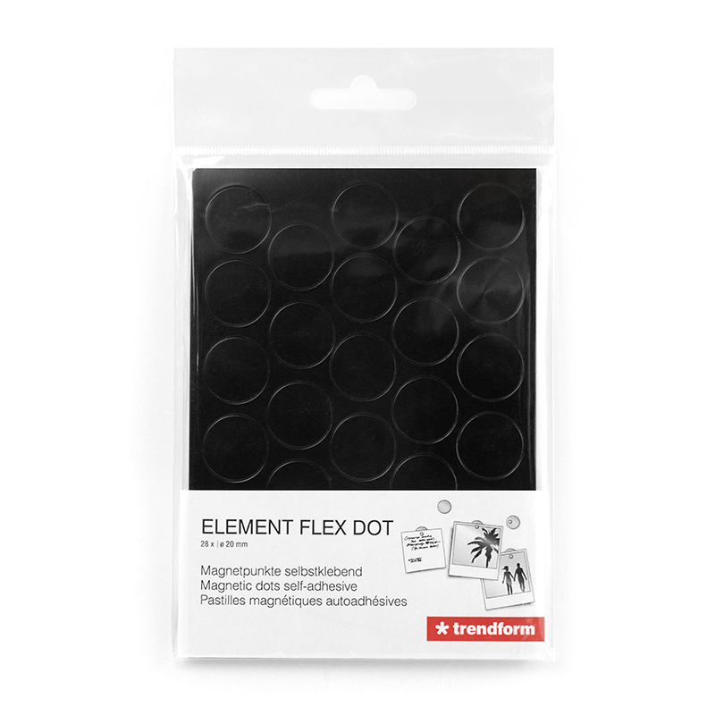Pastilles magnétiques ELEMENT DOT FLEX noir set de 28 pc.