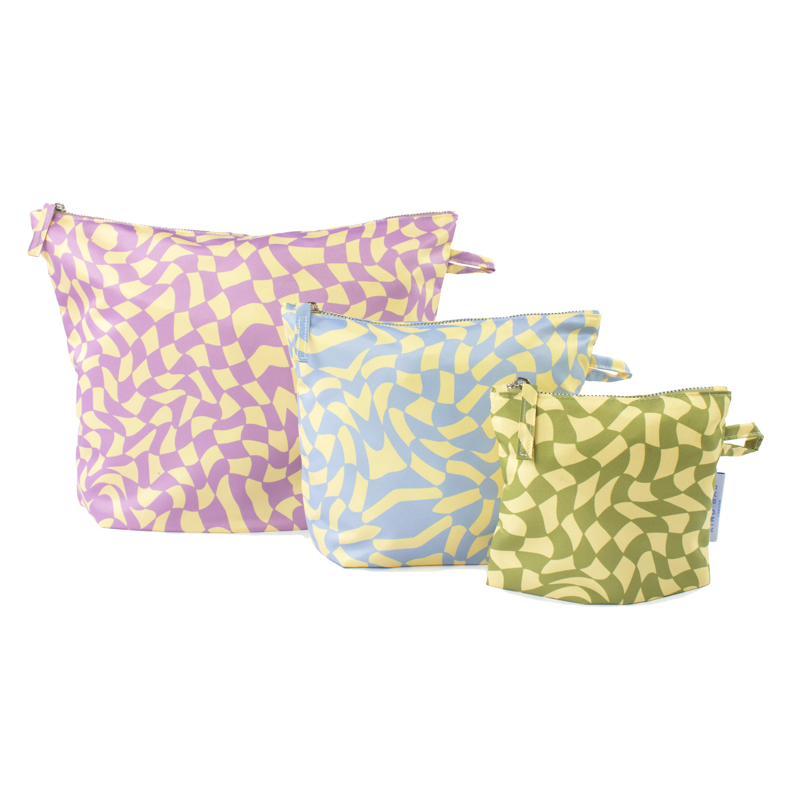 Pouches 3-Pack Wavy Check 
