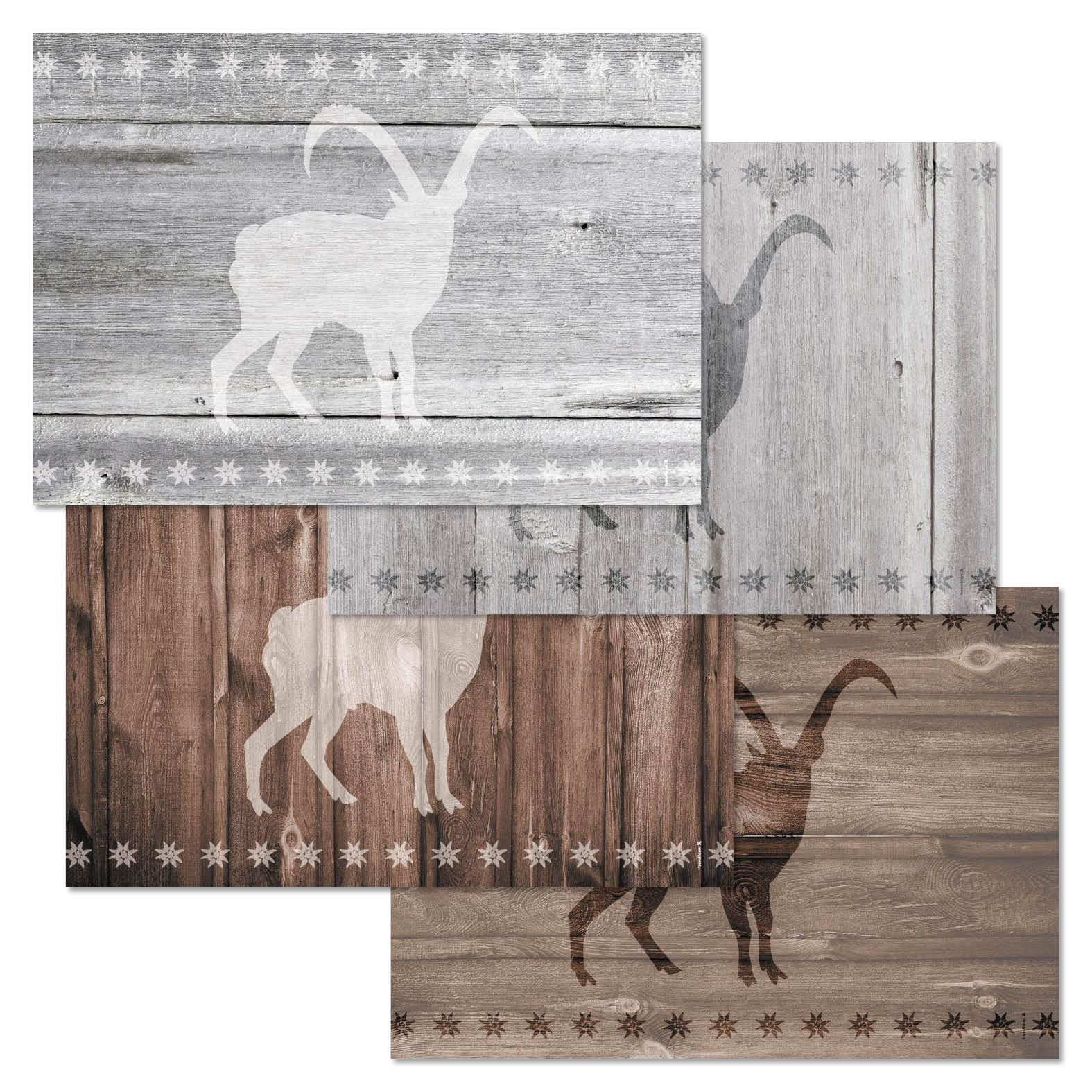 Paper placemat STEINBOCK 4 x 12 sheets