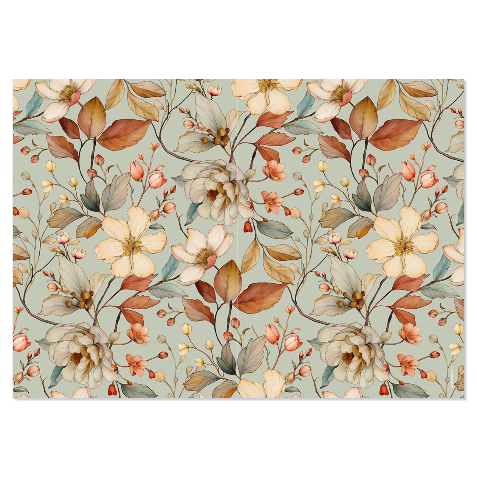 Papiertischset FLORAL AUTUMN 4 Sujets à 12 Blatt