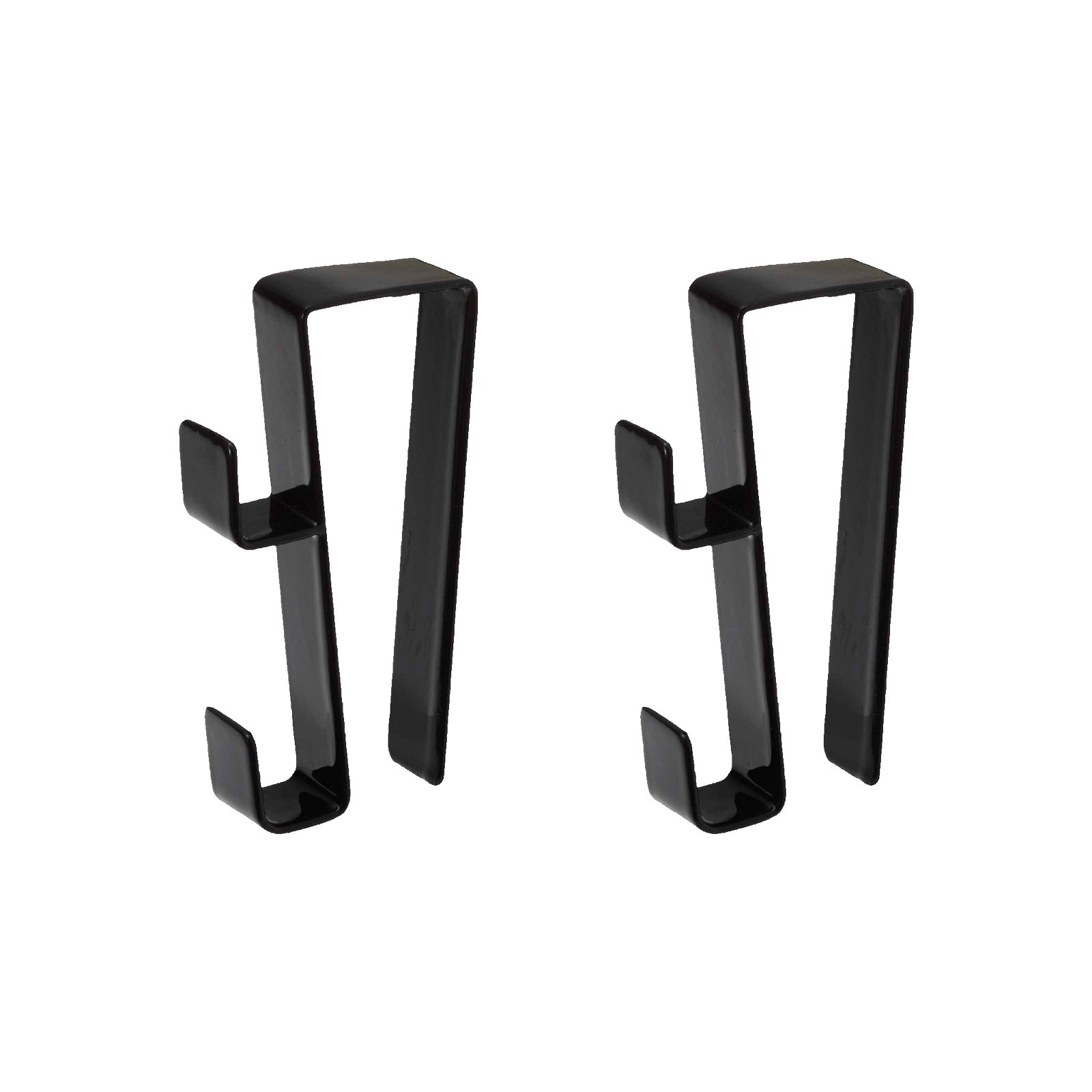Crochet de porte TOWER noir, set de 2