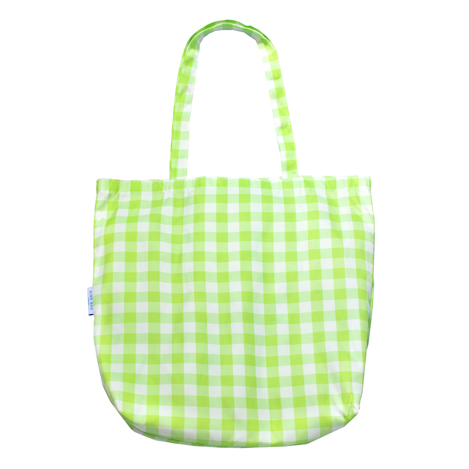 Tote Bag Lime Green Gingham  