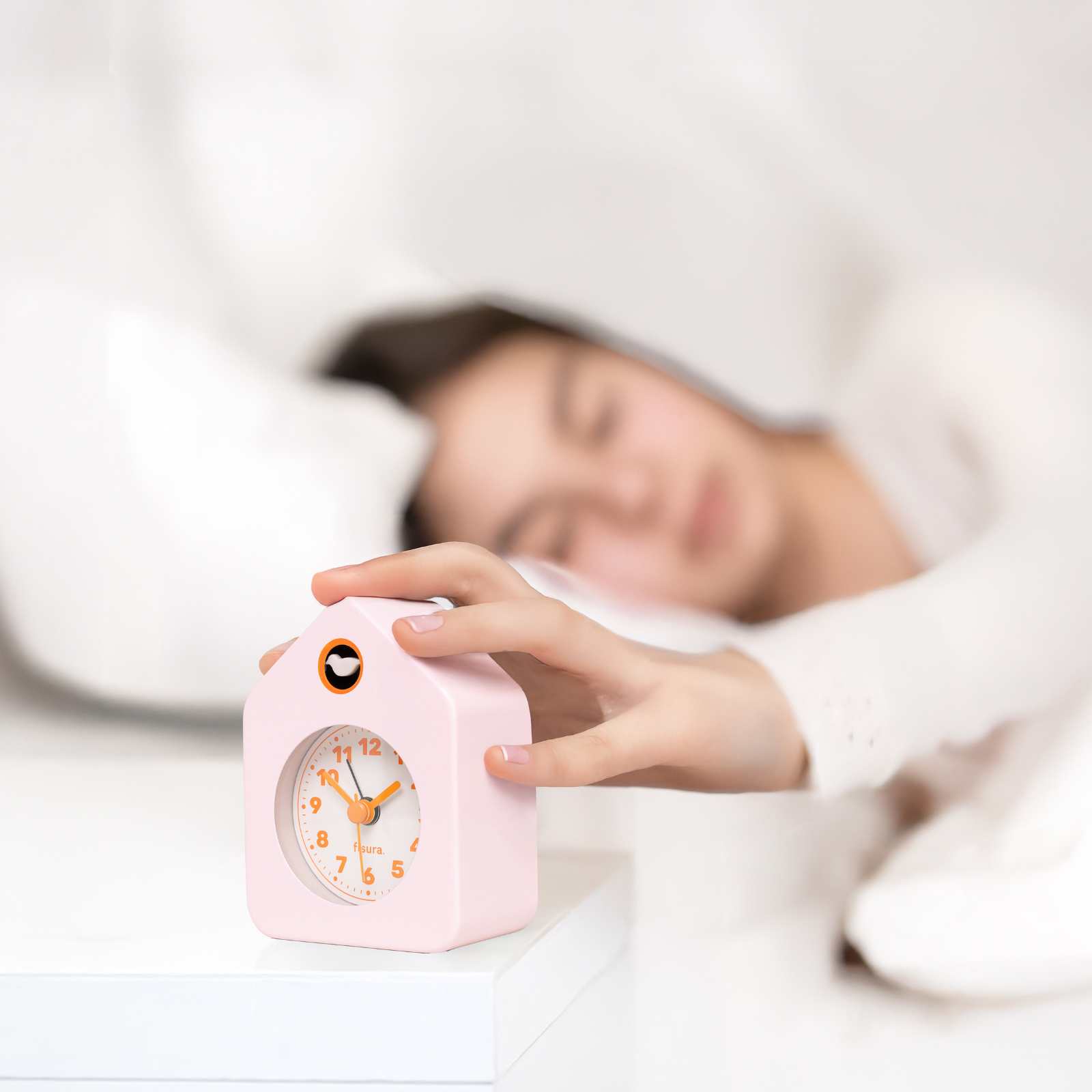 MINI HOUSE ALARM CLOCK pink 