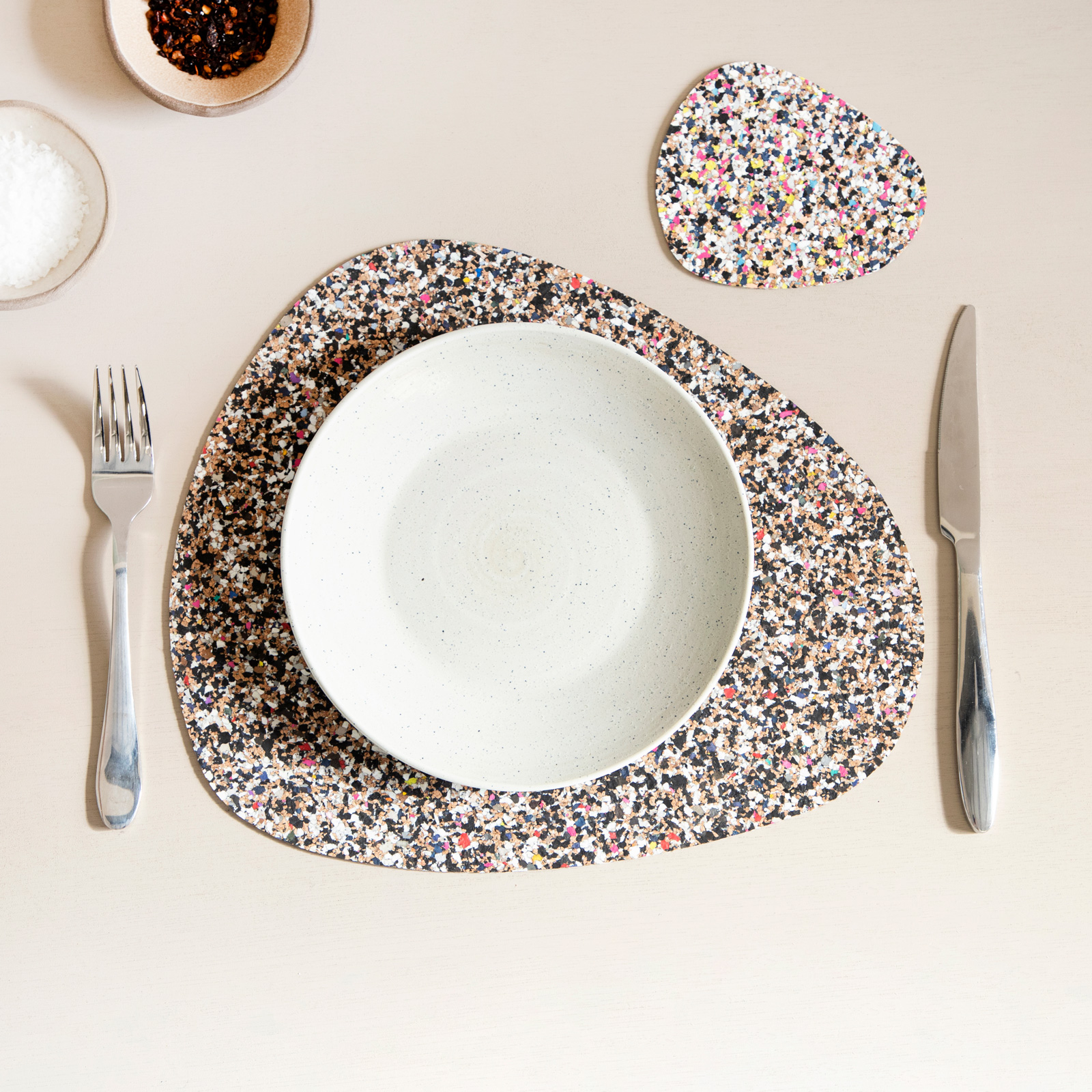 Set de table BEACH CLEAN CORK PEBBLE set de 4, 40x30cm