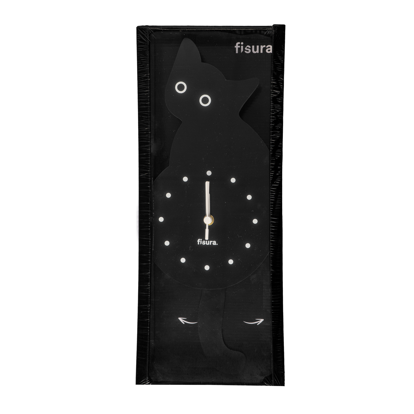 CAT CLOCK - black 