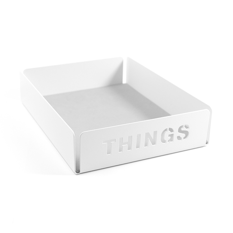 Side table tray THINGS white 