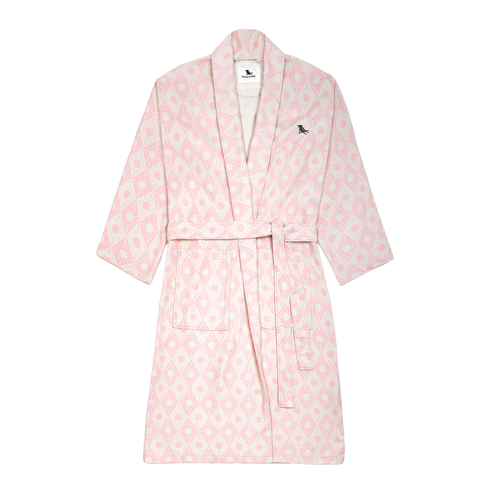 Bath Robe Waffle DIAMOND PINK 