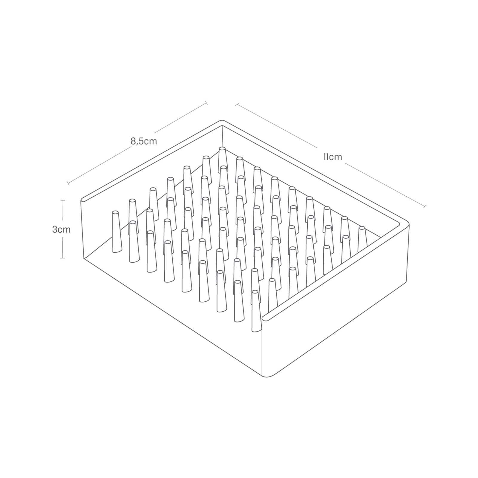 Plateau à savon en silicone FLOAT blanc