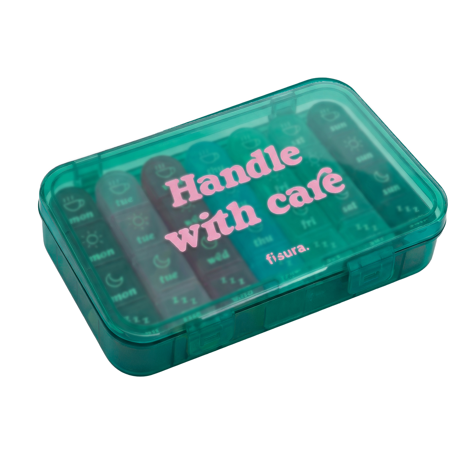 Pillbox HANDLE WITH CARE