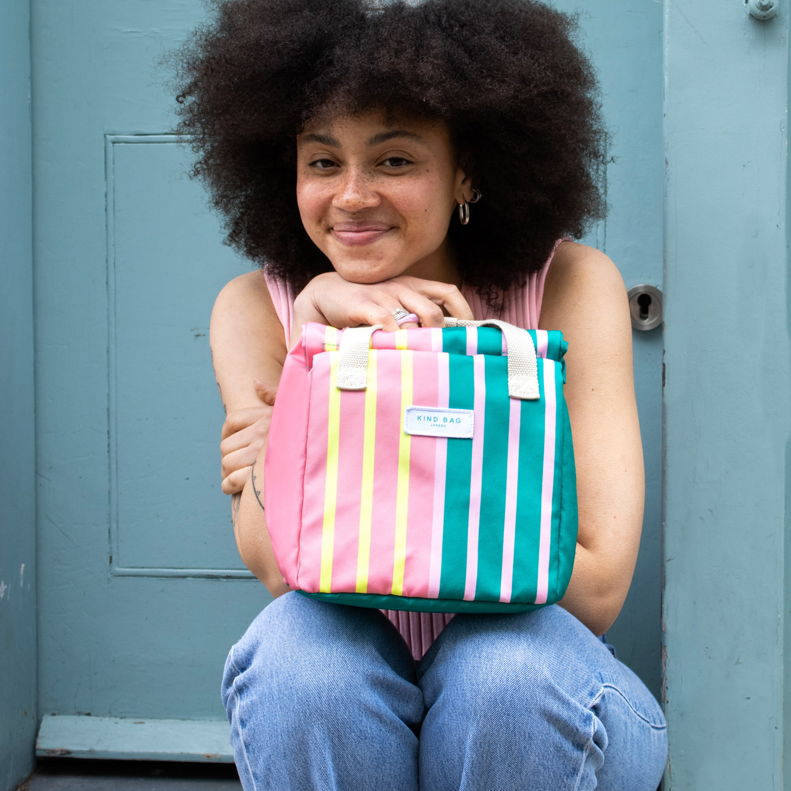 Lunch Bag Bi-Colour Stripes 