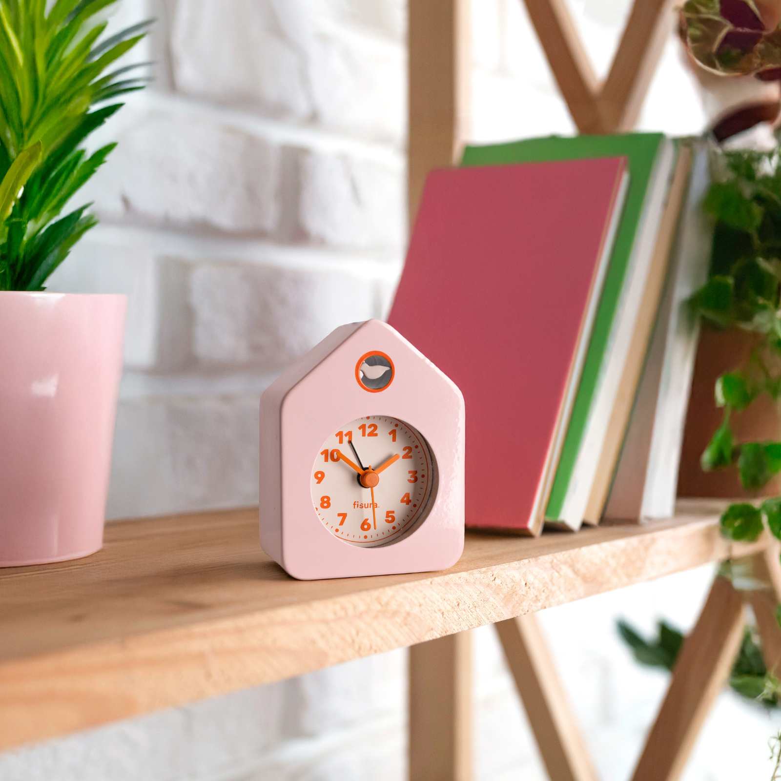 MINI HOUSE ALARM CLOCK pink 