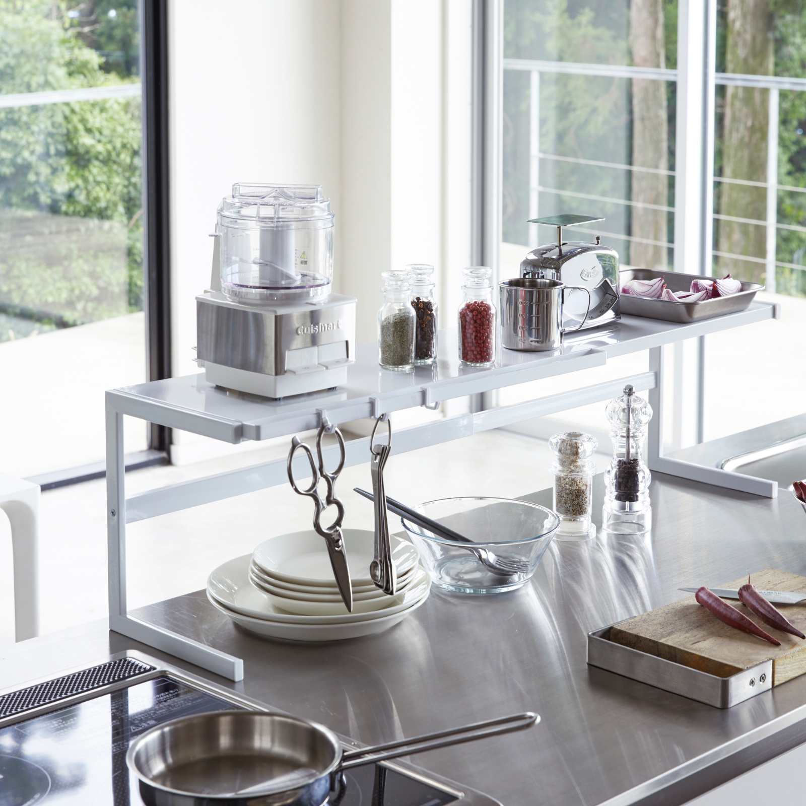 Support de cuisine extensible TOWER blanc