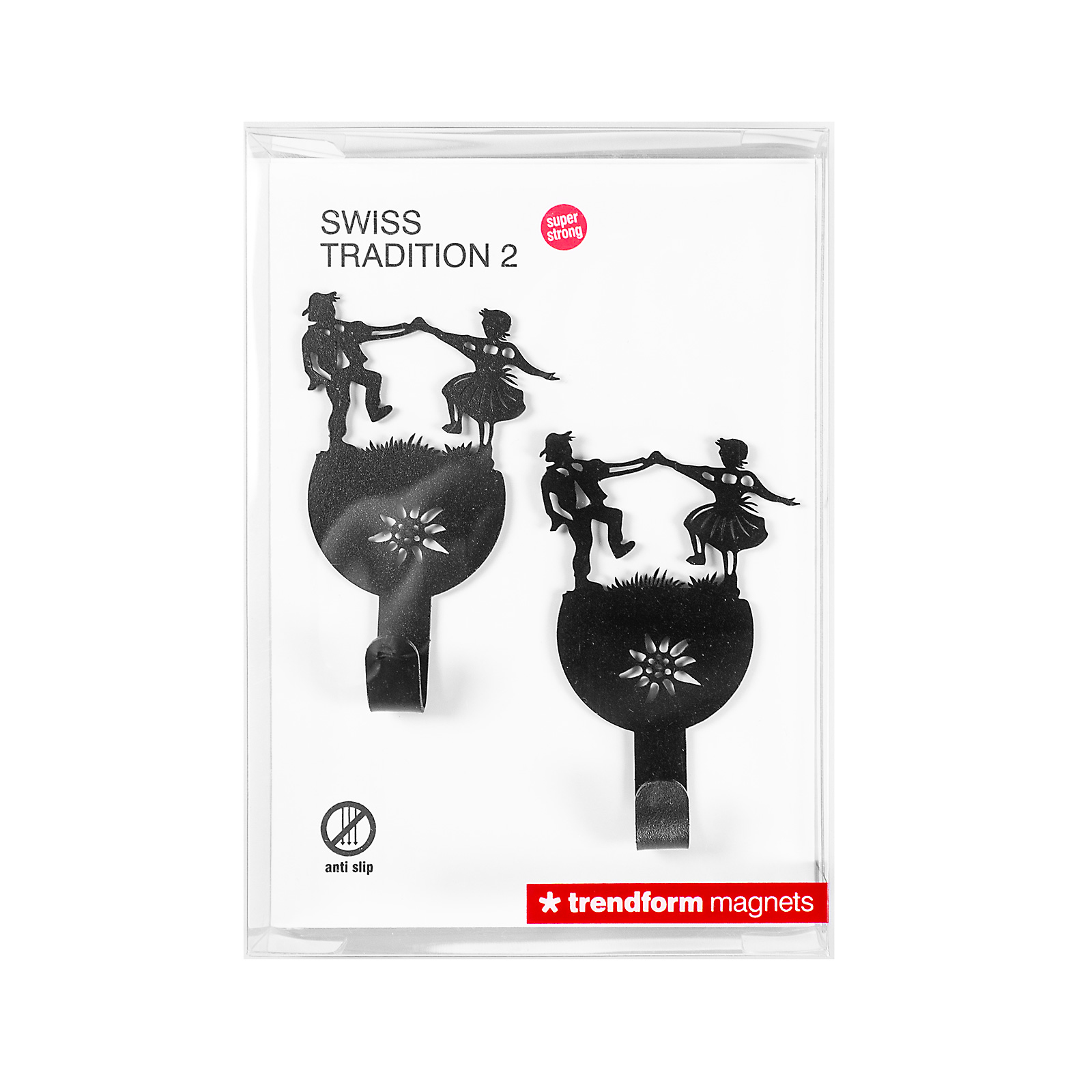 Magnethaken SWISS TRADITION 2 2er Set  anti-slip