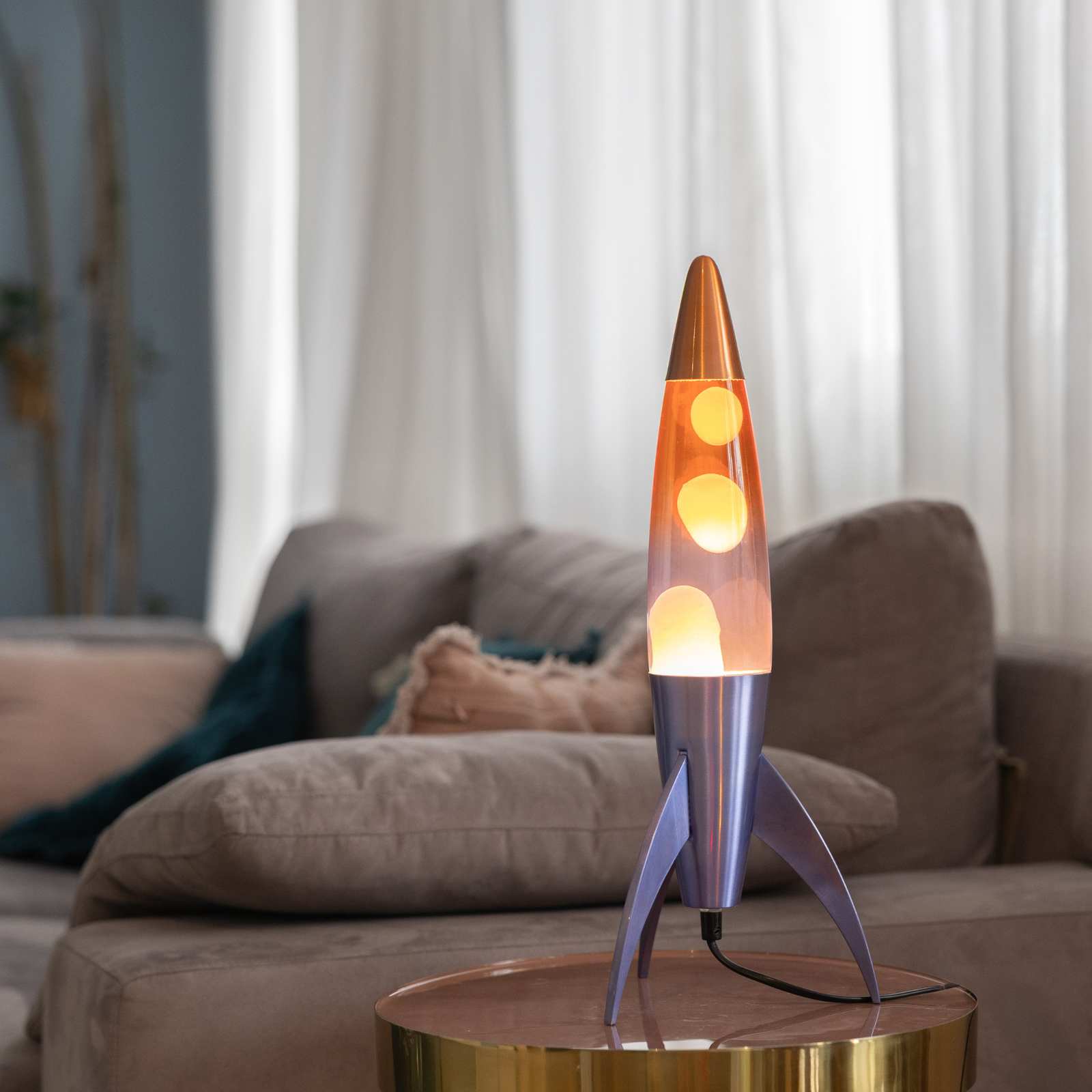Lava Lamp ROCKET blue gradient