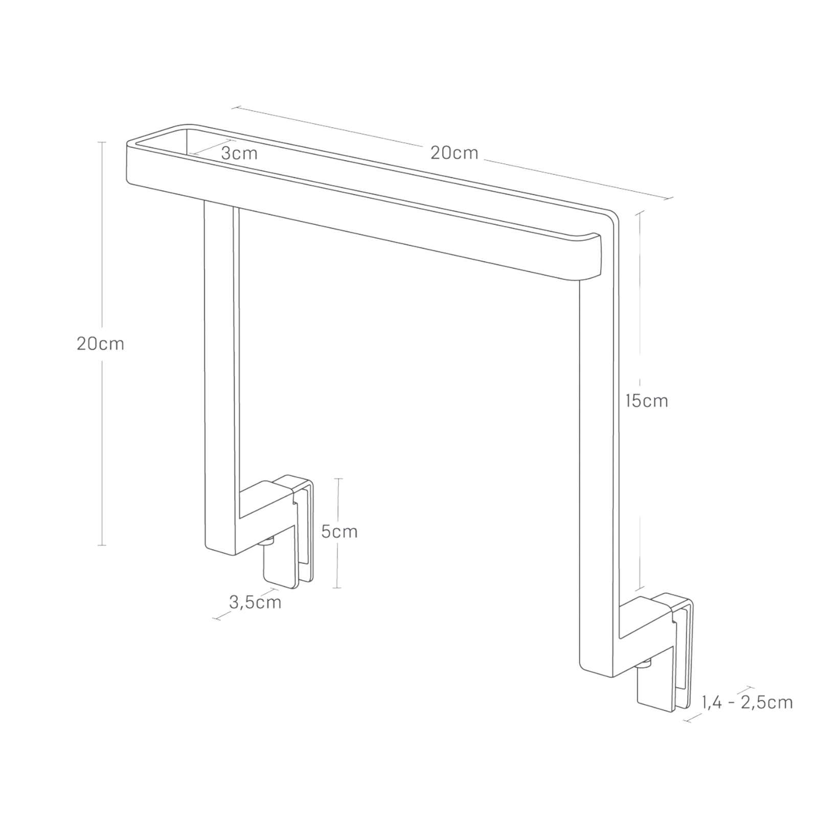 Handtuch-Halter hoch TOWER weiss 