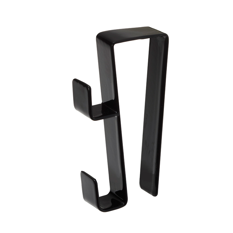 Crochet de porte TOWER noir, set de 2