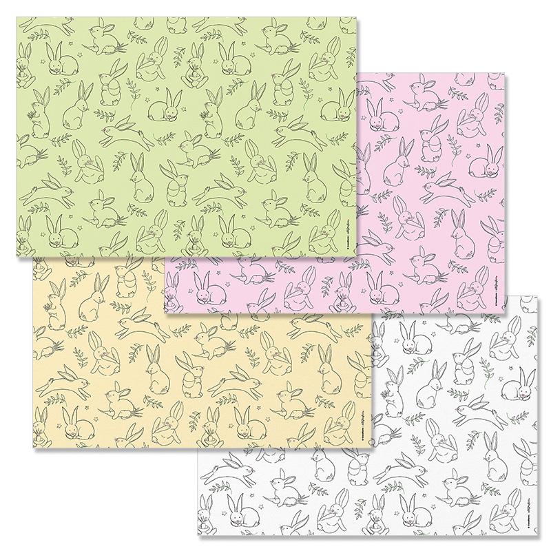 Paper placemat BUNNY 4 x 12 sheets