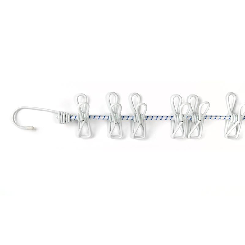 Universal rope FLEXX white with 10 clips