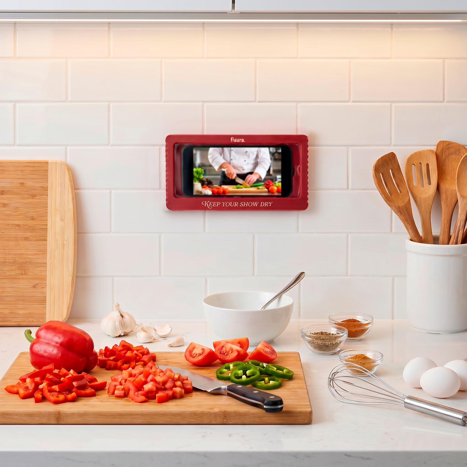 Phone wall holder KEEP YOUR SHOW DRY