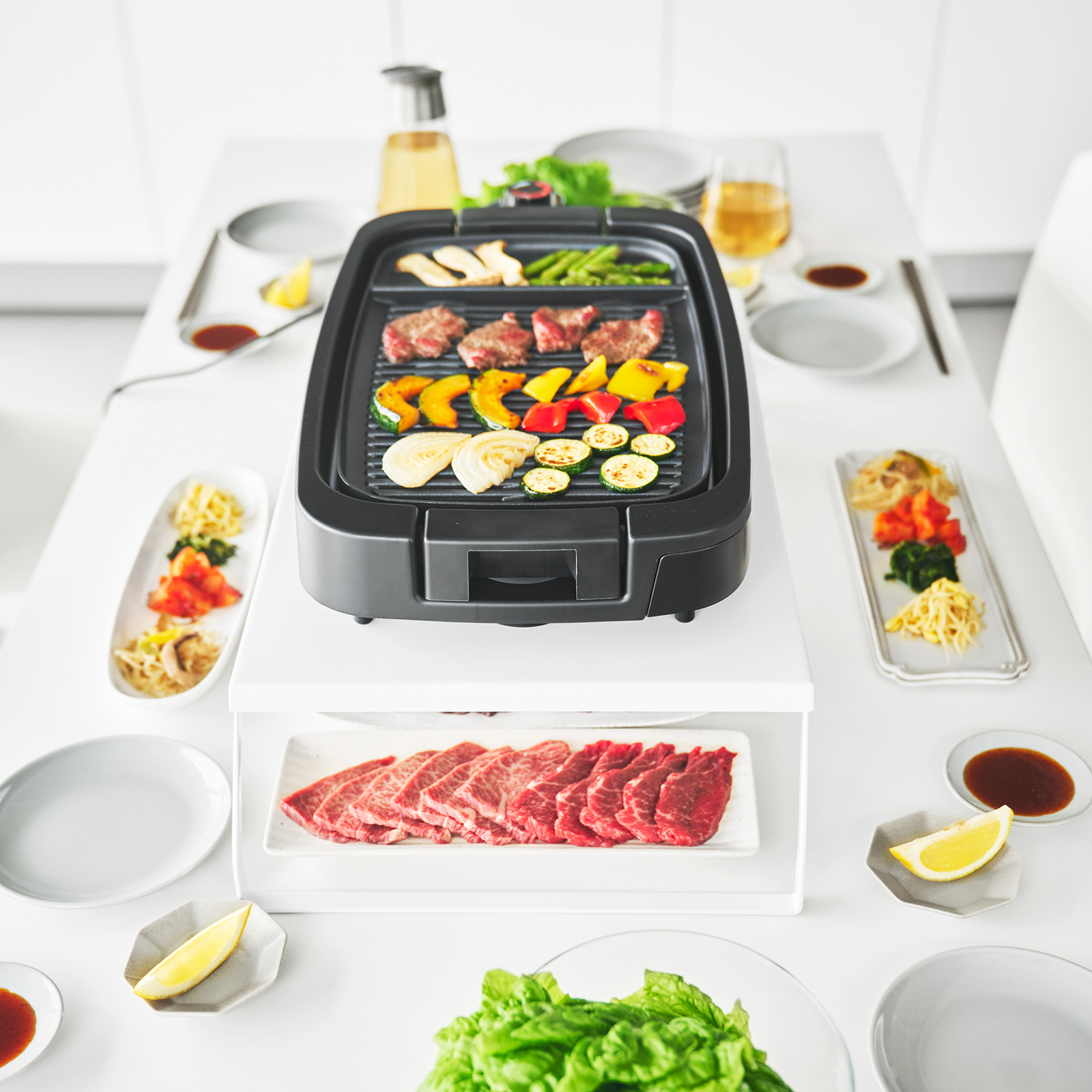Klappbarer Tisch-Grillständer TOWER weiss