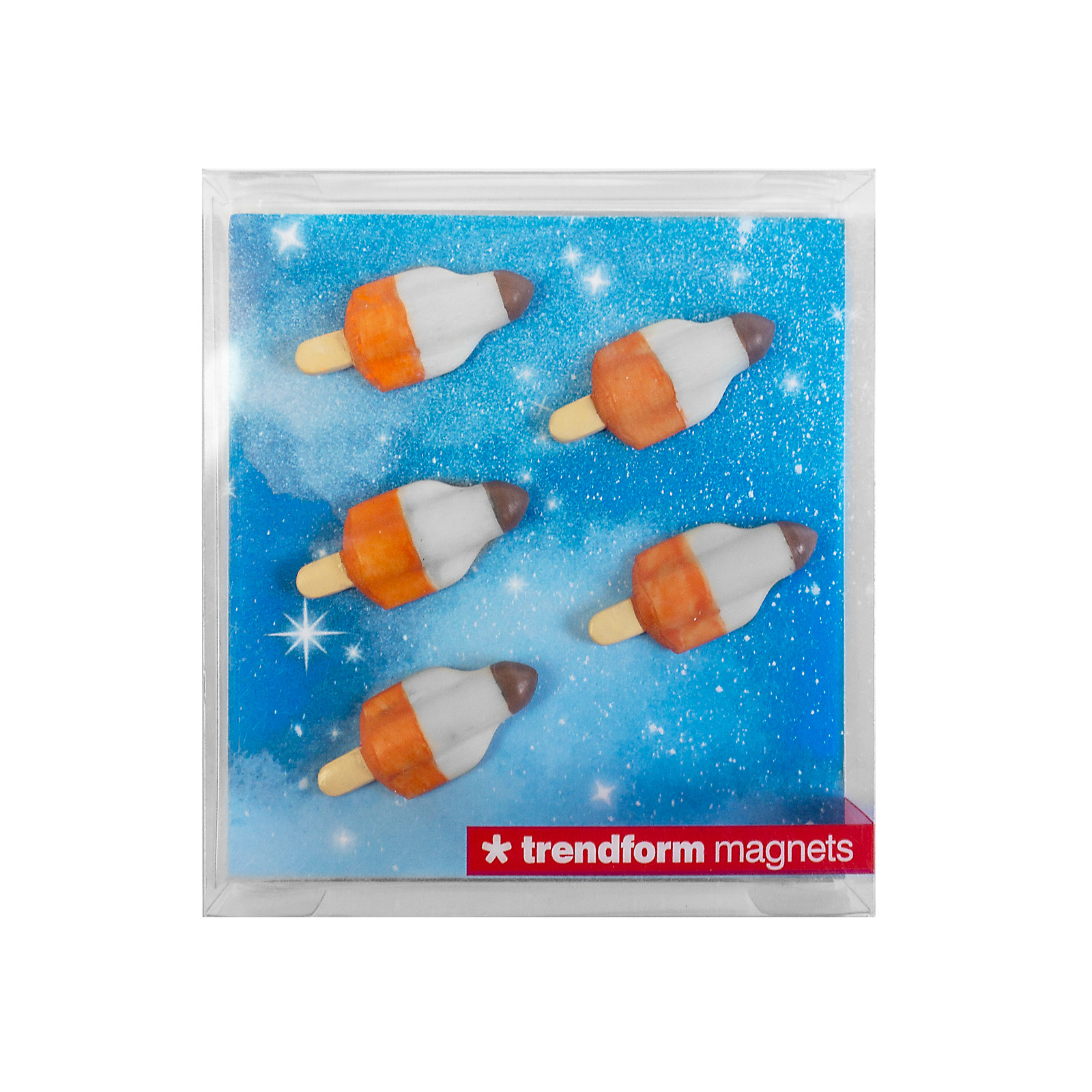 Magnets RAKETE set of 5 multicolor 