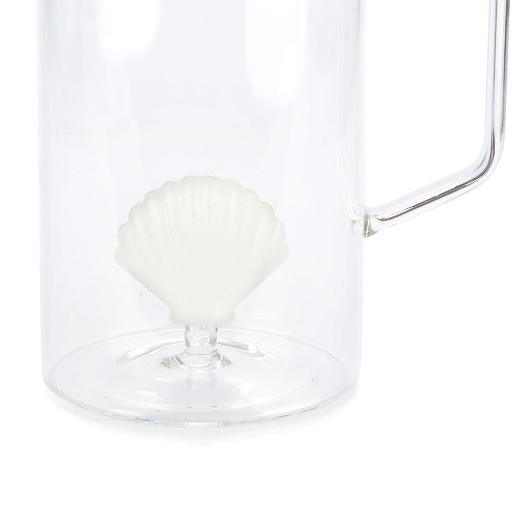 Glaskrug ATLANTIS SHELL 1.3 l weiss Borosilicate