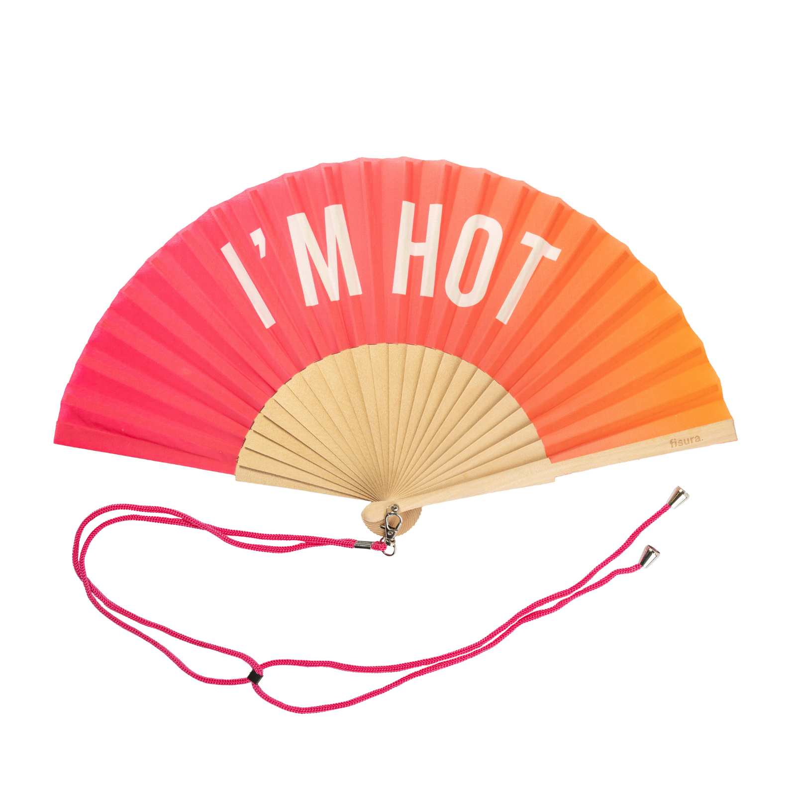 Éventails I'M HOT pink and orange gradient