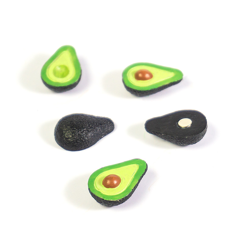 Magnets AVOCADO set of 5 green 