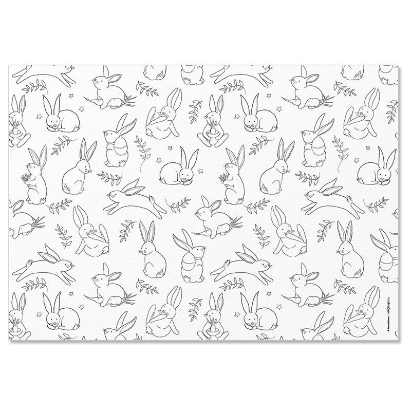 Paper placemat BUNNY 4 x 12 sheets