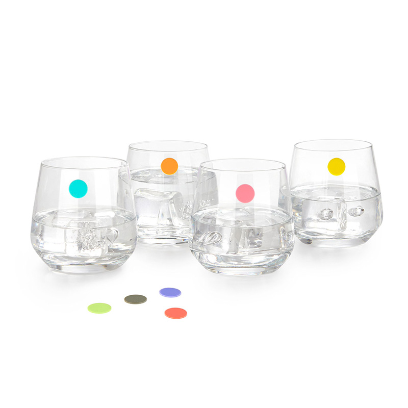 Marque-verres STICKY DOTS set de 8 