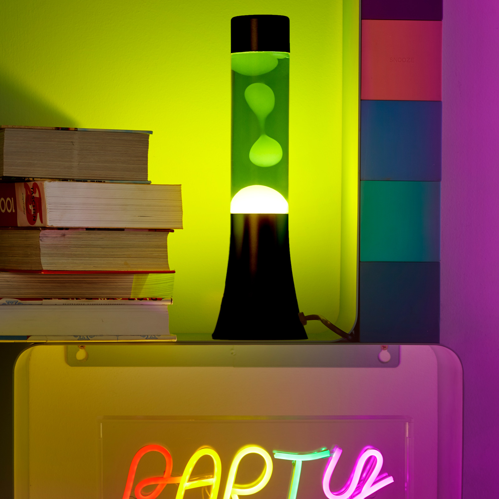 Lava Lamp MINI green & yellow 