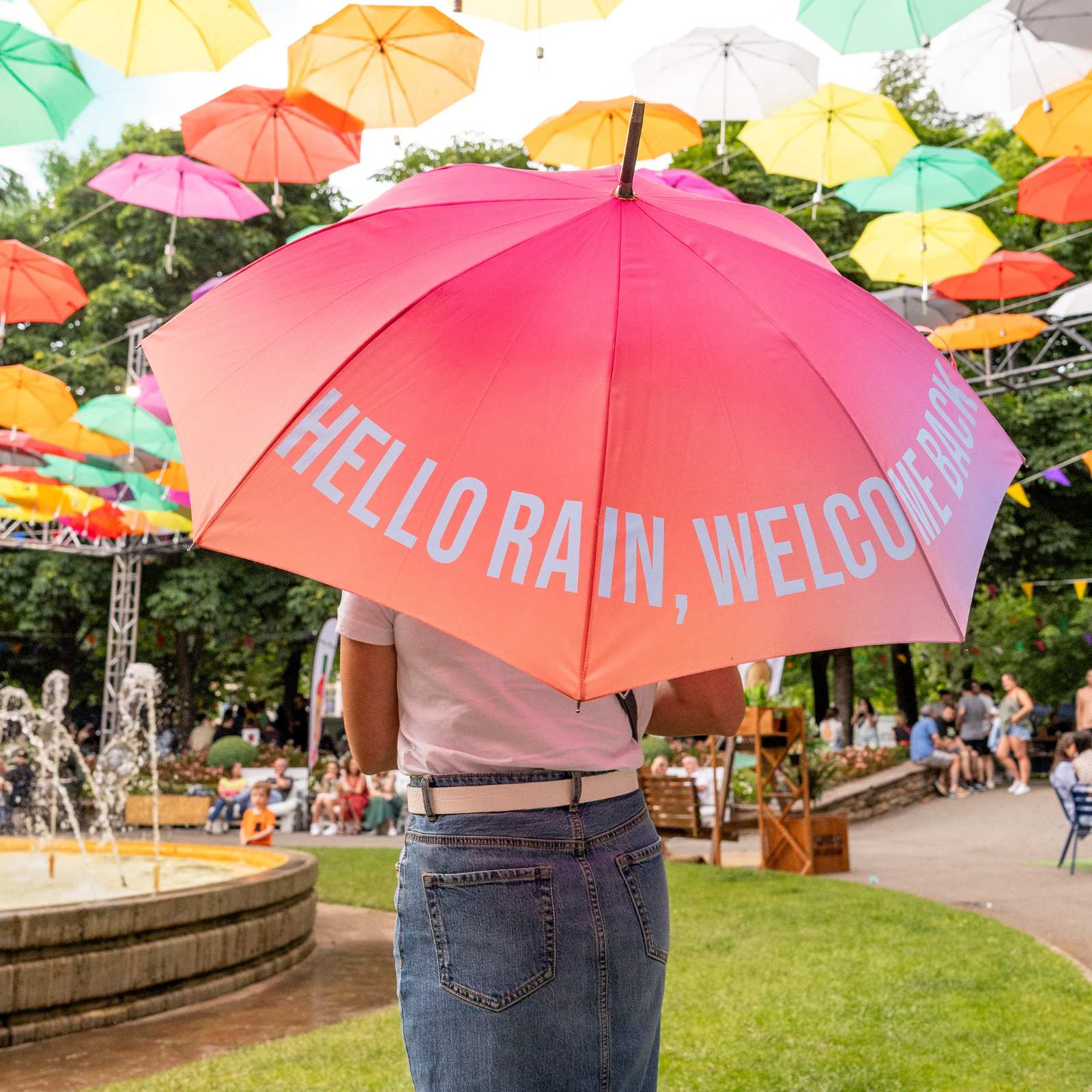Stockschirm RAIN, WELCOME BACK gradient