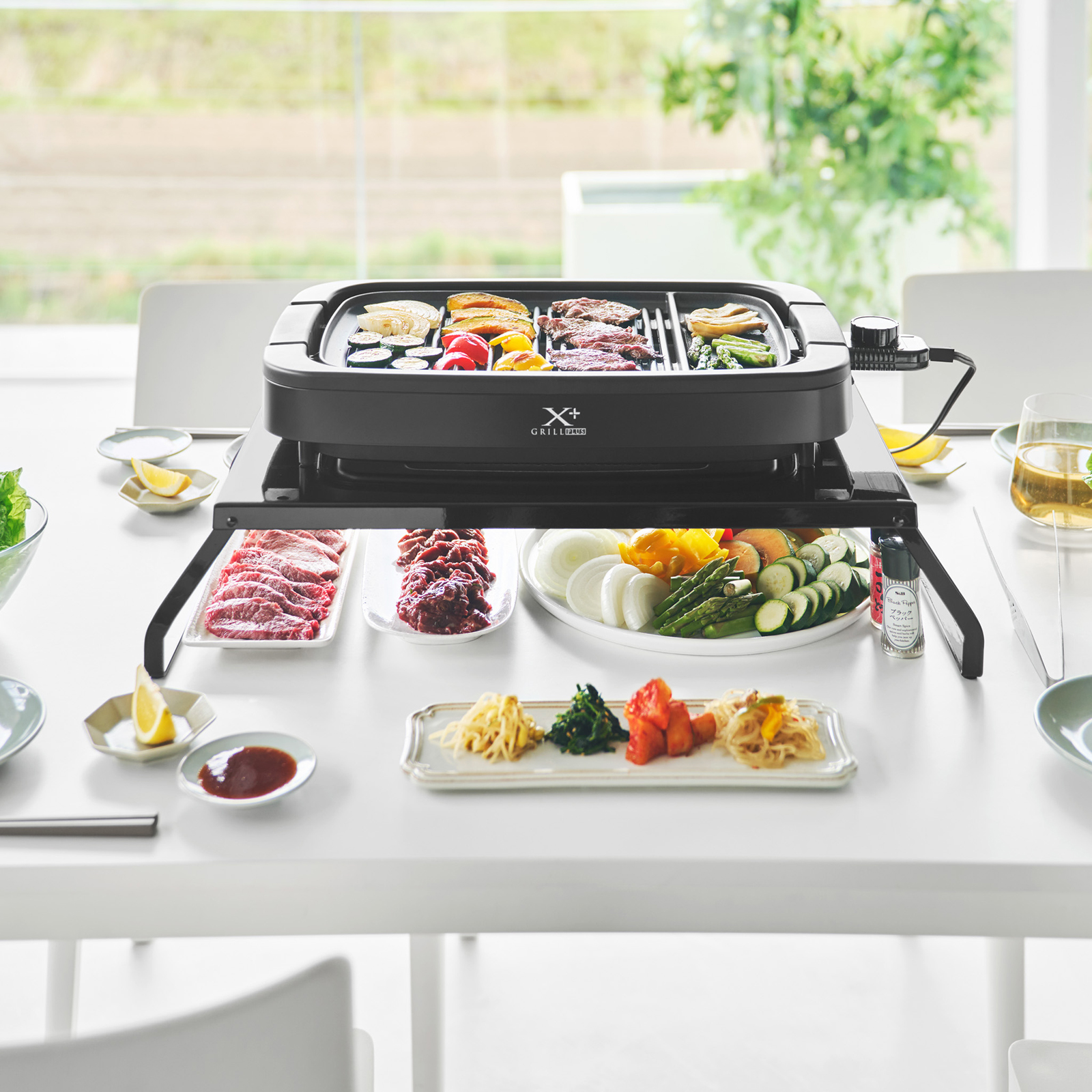 Klappbarer Tisch-Grillständer TOWER schwarz