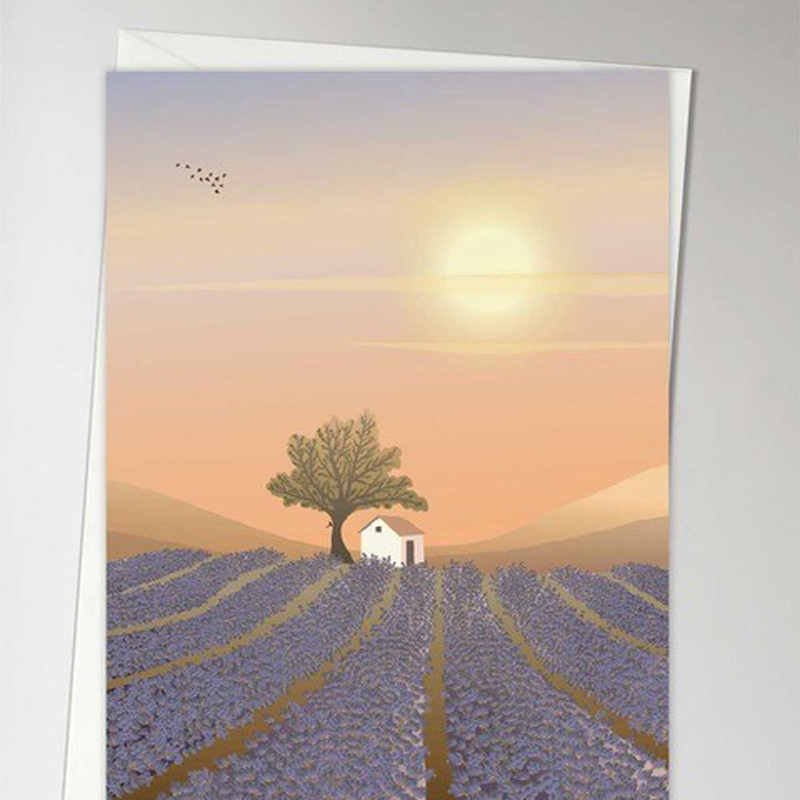Greeting card Lavender field 