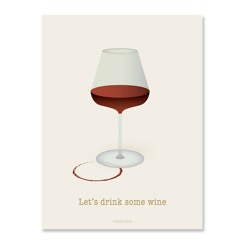 Greeting card Let's drink some wine 