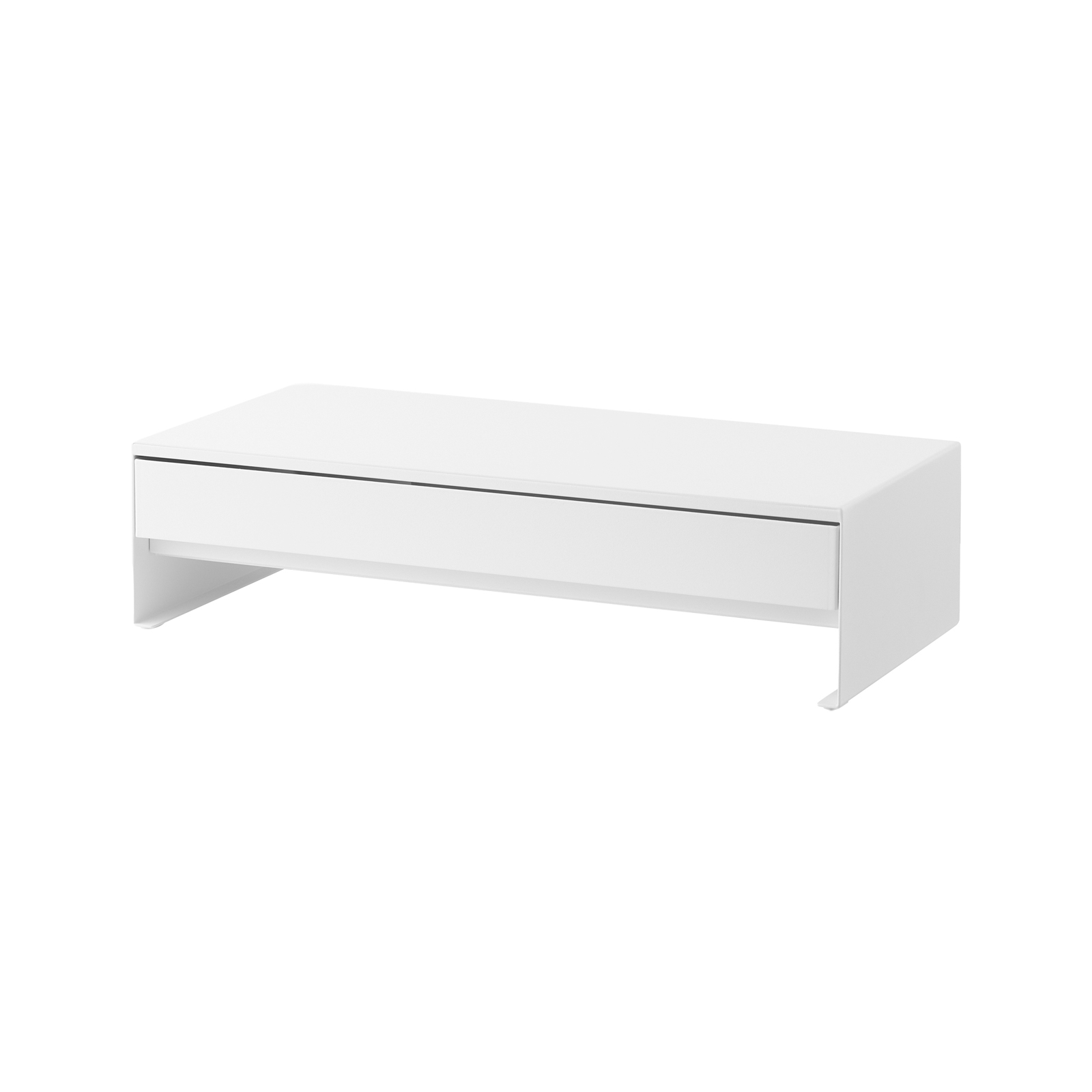 Monitorständer mit Schublade TOWER weiss