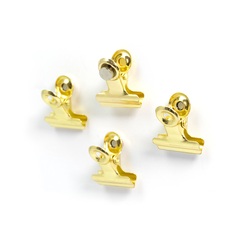 Magnetic clip MINI-GRAFFA set of 4 brass 